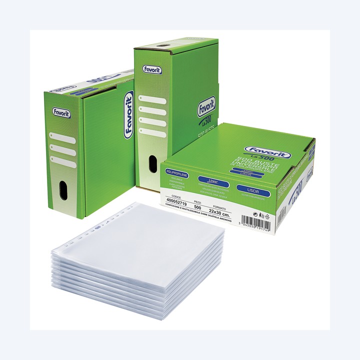 Buste forate La 500 Linear liscio 22 x — 80575 | Ecotempo