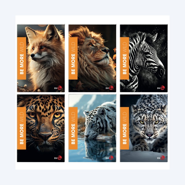 Maxiquaderno Be More Wild A4 rigo di 3a — 81925 | Ecotempo