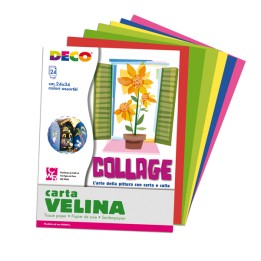 Carta velina 24 x 34 cm 20 gr colori — 82002 | Ecotempo