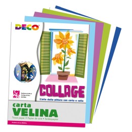 Carta velina 50 x 76 cm 20 gr 5 colori — 82004 | Ecotempo