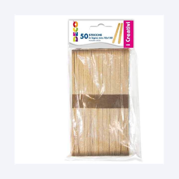 Stecca in legno 18 x 150 mm DECO conf. 50 pezzi | Ecotempo