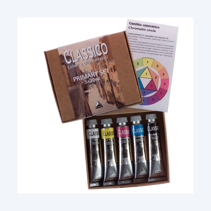 Colori a olio extrafini Primary Set 20 — 82104 | Ecotempo