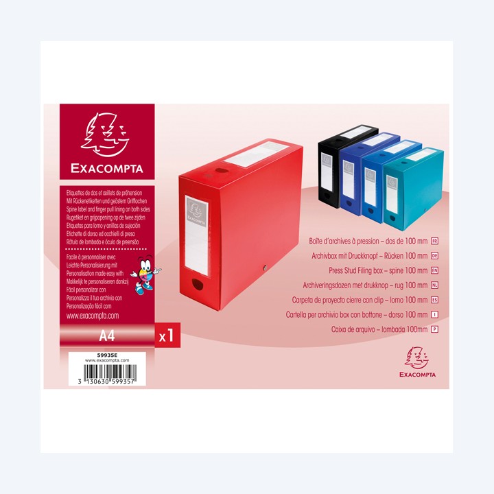 Scatola per archivio box con bottone 25 — 82453 | Ecotempo