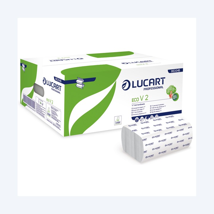 Asciugamani piegati a V Eco 2 veli — 82480 | Ecotempo