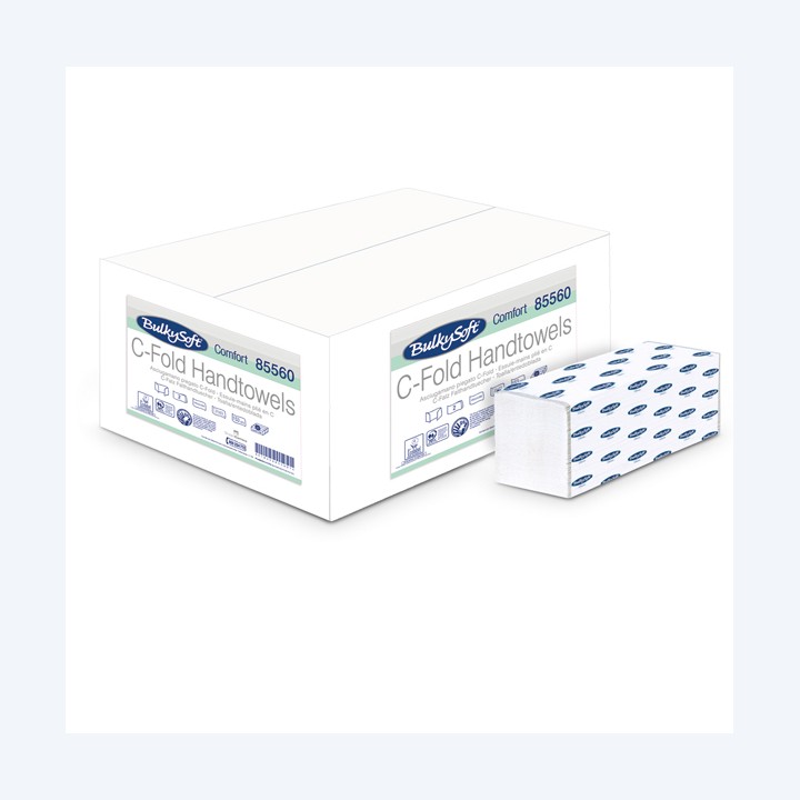 Asciugamani piegati a C Comfort 2 veli — 82481 | Ecotempo