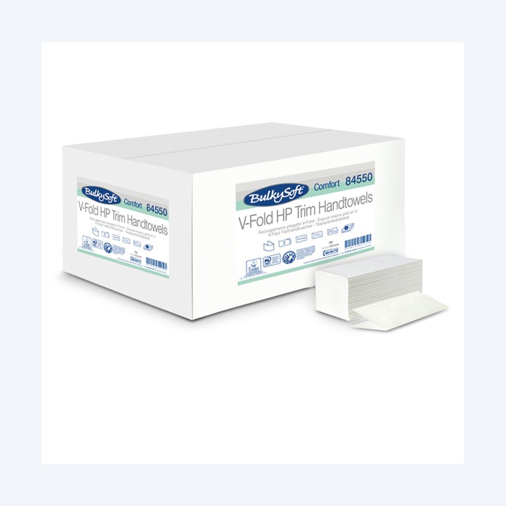 Asciugamani piegati a V Comfort 2 veli — 82482 | Ecotempo