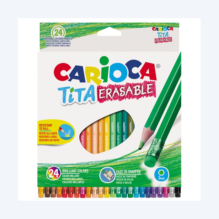 Pastelli Tita cancellabile Carioca astuccio 24 pezzi | Ecotempo
