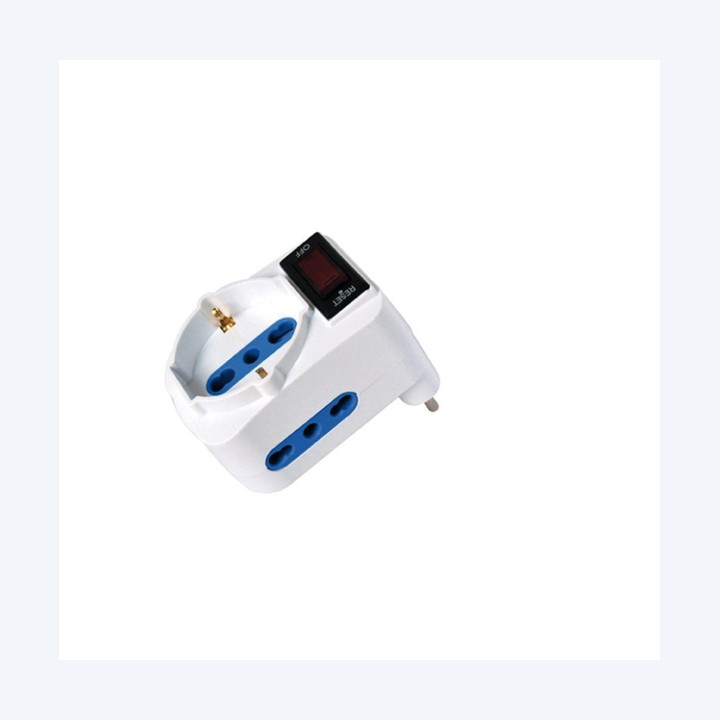 Adattatore con spina 10A orizzontale 2 — 82637 | Ecotempo