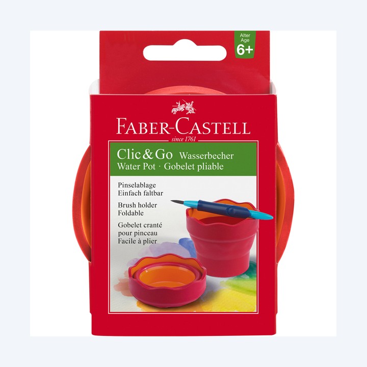 Vaschetta Click & Go multiuso rossa Faber-Castell | Ecotempo