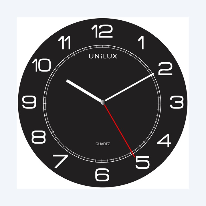 Orologio da parete Mega diametro 57,5 cm nero Unilux | Ecotempo