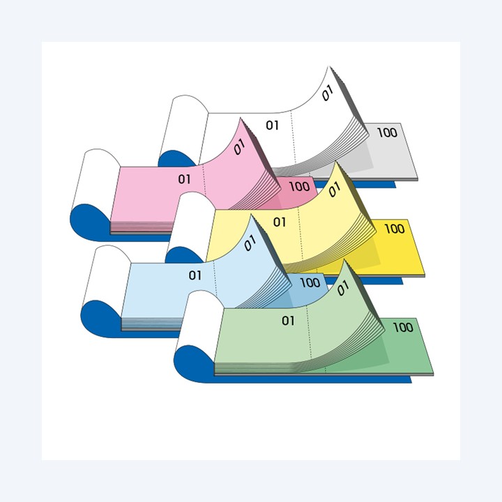 Blocco numerato (1/100) colori assortiti 13 x 6 cm BM | Ecotempo