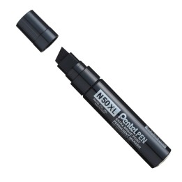 Marcatore permanente N50XL punta scalpello nero Pentel | Ecotempo