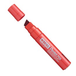 Marcatore permanente N50XL punta scalpello rosso Pentel | Ecotempo