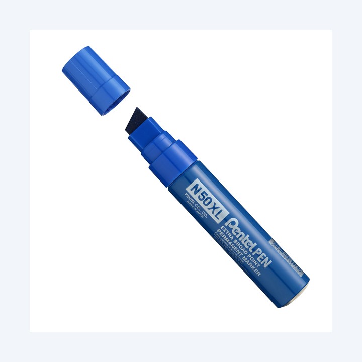Marcatore permanente N50XL punta scalpello blu Pentel | Ecotempo