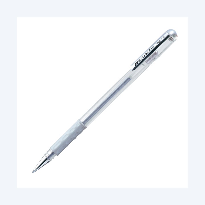 Roller gel Hybrid Grip punta 0,8mm argento Pentel | Ecotempo