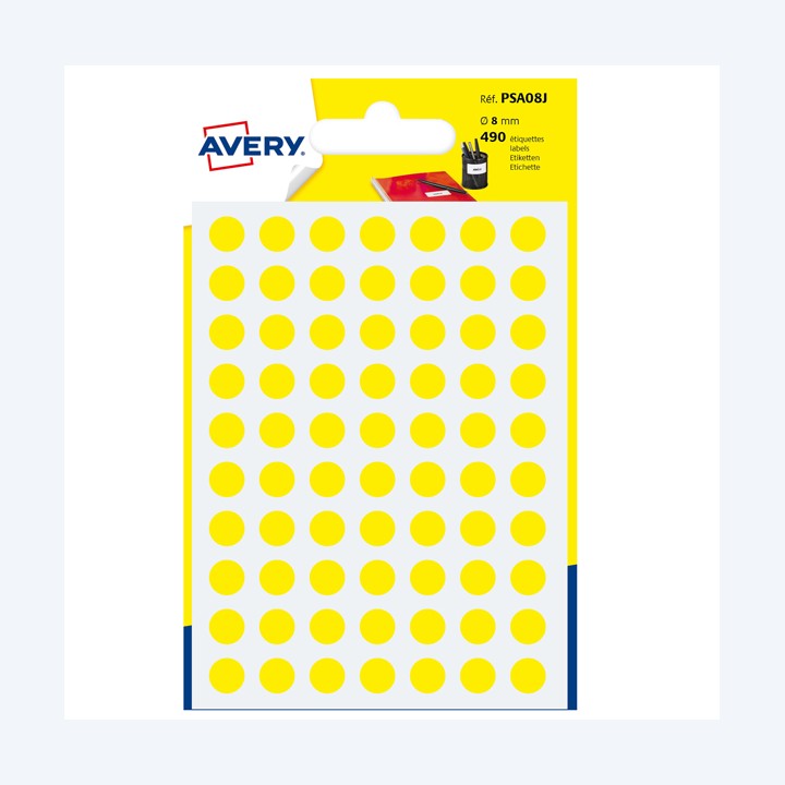 Etichette adesive tonde PSA in carta — 83405 | Ecotempo