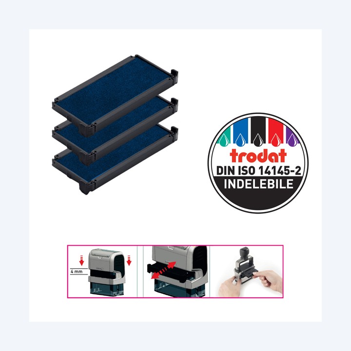 Tampone di ricambio 6/4915 blu Trodat conf. 3 pezzi | Ecotempo