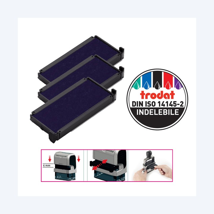 Tampone di ricambio 6/4913 blu Trodat conf. da 3 pezzi | Ecotempo