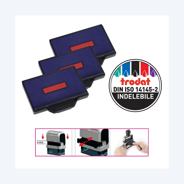 Tampone di ricambio 6/56/2 blu/rosso — 83436 | Ecotempo