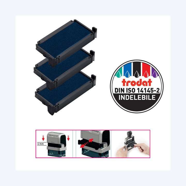 Tampone di ricambio 6/4911 blu Trodat conf. 3 pezzi | Ecotempo