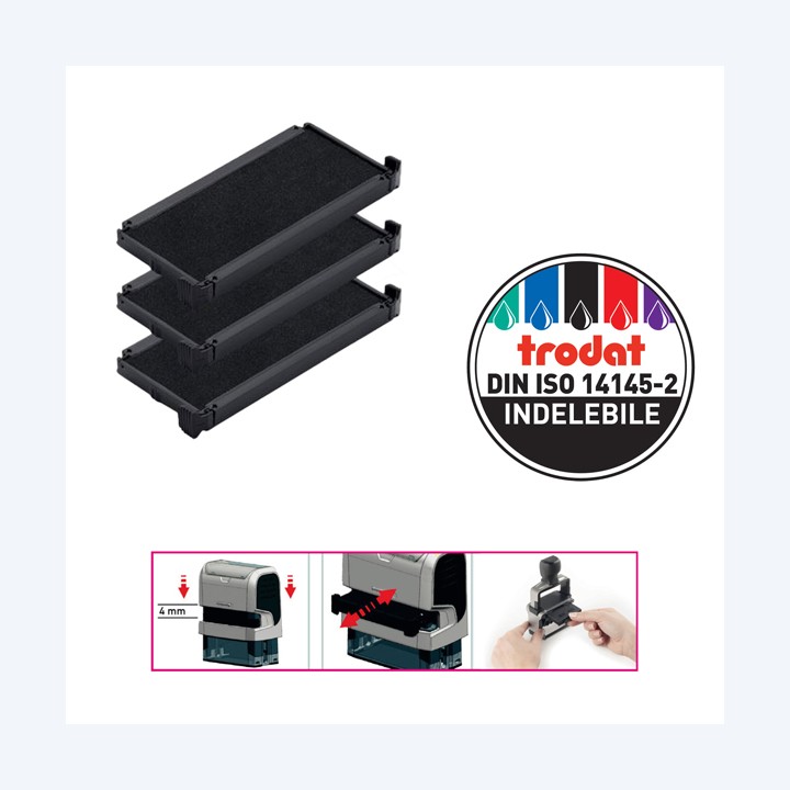 Tampone di ricambio 6/4915 nero Trodat conf. 3 pezzi | Ecotempo
