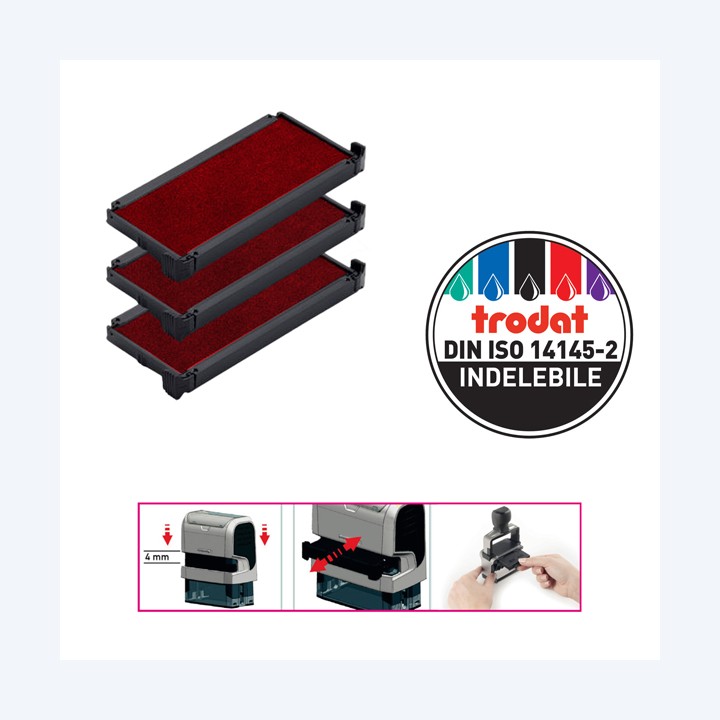 Tampone di ricambio 6/4915 rosso Trodat conf. 3 pezzi | Ecotempo