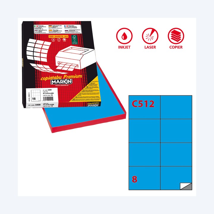 Etichette adesive C/512 in carta — 83452 | Ecotempo