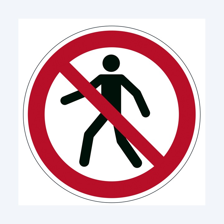 Pittogramma adesivo da terra "Vietato — 83507 | Ecotempo