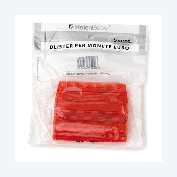 Portamonete PVC 5 cent rosso HolenBecky — 83534 | Ecotempo