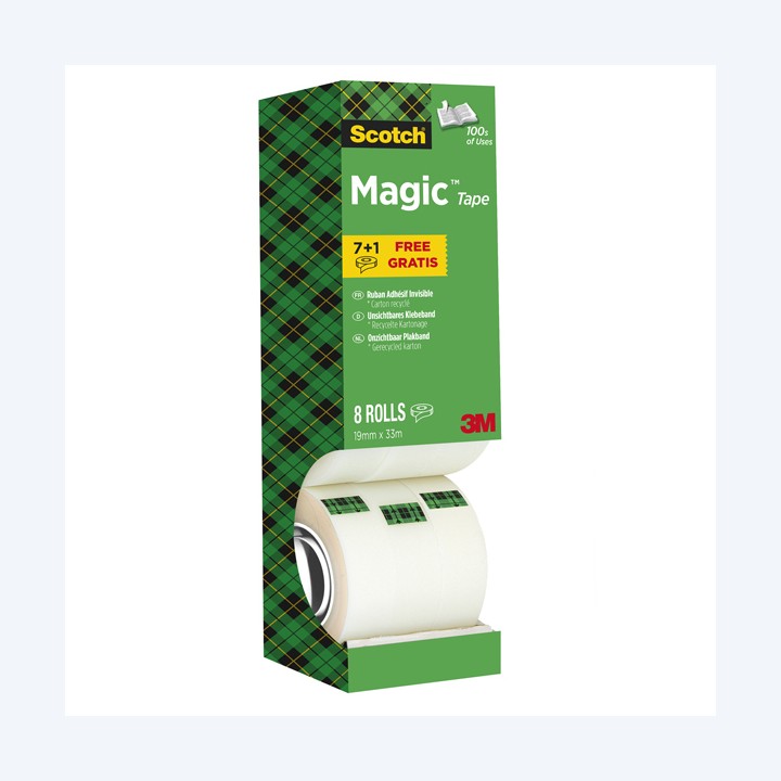 Nastro adesivo Magic 810 19 mm x 33 m — 84039 | Ecotempo