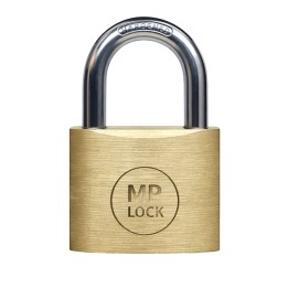 Lucchetto ad arco ottone massiccio 6,2 — 84627 | Ecotempo