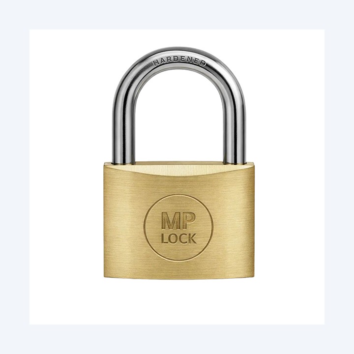 Lucchetto ad arco ottone massiccio 7,7 — 84628 | Ecotempo