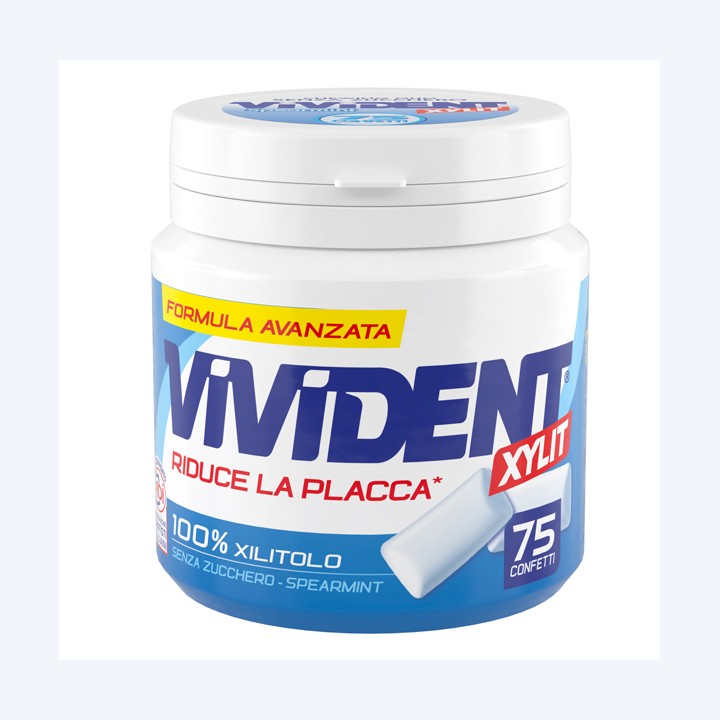 Barattolo Vivident Xylit Upgrade conf. 75 pezzi | Ecotempo