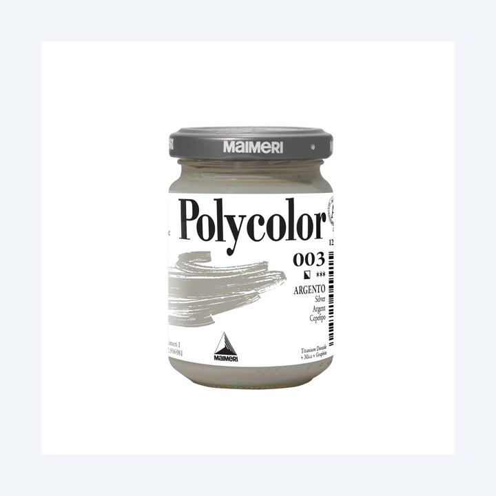 Colore vinilico Polycolor 140 ml argento Maimeri | Ecotempo