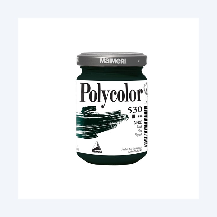 Colore vinilico Polycolor 140 ml nero Maimeri | Ecotempo