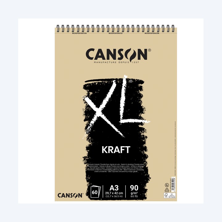 Album spiralato lato corto XL kraft A3 — 85643 | Ecotempo