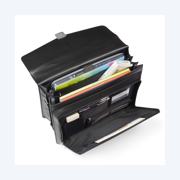 Cartella in similpelle nero 41x32x16cm City Time | Ecotempo