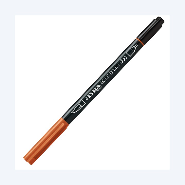 Pennarello Aqua Brush Duo punte 2/4 mm cinabro Lyra | Ecotempo