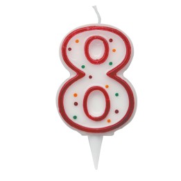 Candelina Zuccherino numero 8 H 8.5 cm Big Party | Ecotempo