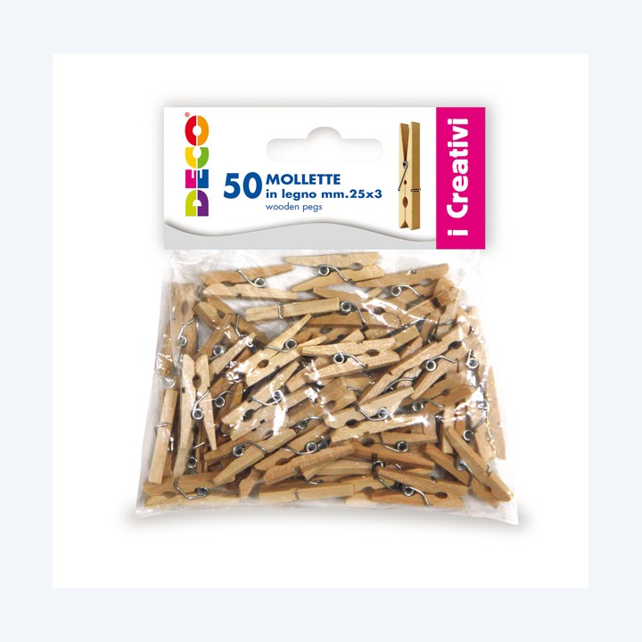 Mollettine mini in legno colore — 86075 | Ecotempo
