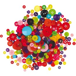 Bottoni in plastica colori assortiti — 86081 | Ecotempo