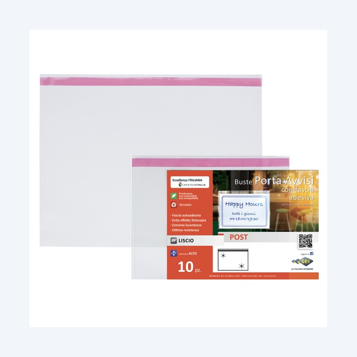 Buste porta avvisi orizzontali A3 42 x — 86630 | Ecotempo