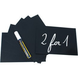 Targhette 10,5 x 15 cm (A6) nero Securit set 20 pezzi | Ecotempo