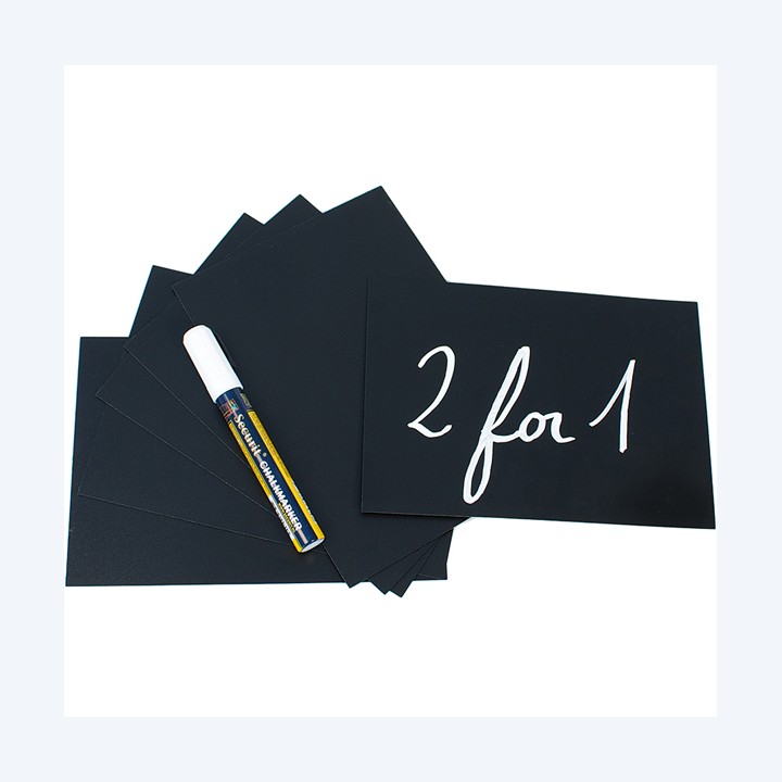 Targhette 10,5 x 15 cm (A6) nero Securit set 20 pezzi | Ecotempo