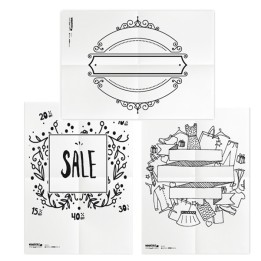 Stencil foglio A2 'SCONTÌ Securit set 3 pezzi | Ecotempo