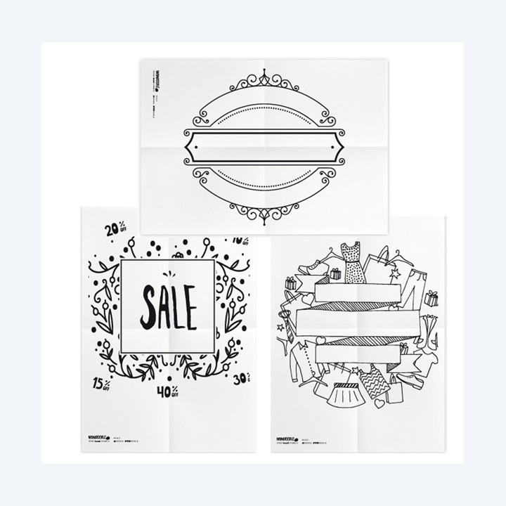 Stencil foglio A2 'SCONTÌ Securit set 3 pezzi | Ecotempo