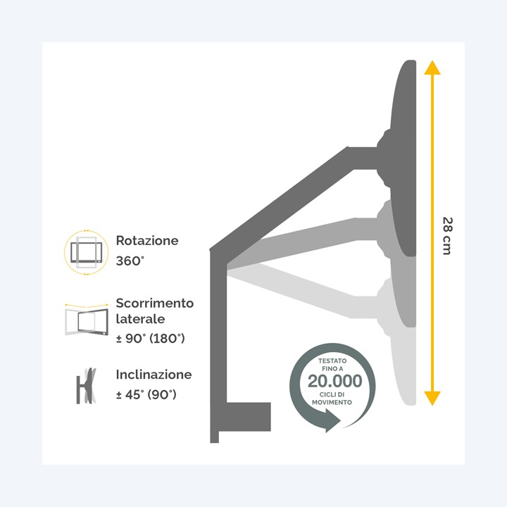 Braccio portamonitor doppio Platinum Series Fellowes | Ecotempo