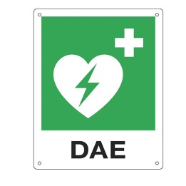 Cartello da muro DAE per defibrillatore — 87389 | Ecotempo