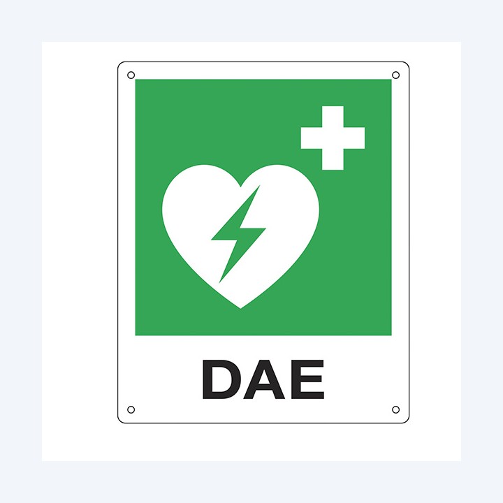 Cartello da muro DAE per defibrillatore — 87389 | Ecotempo