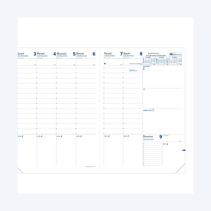 QUOVADIS Agenda settimanale Prenote — 88139 | Ecotempo